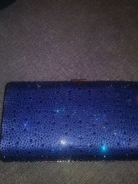 Sparkling Navy Crystal Evening Clutch